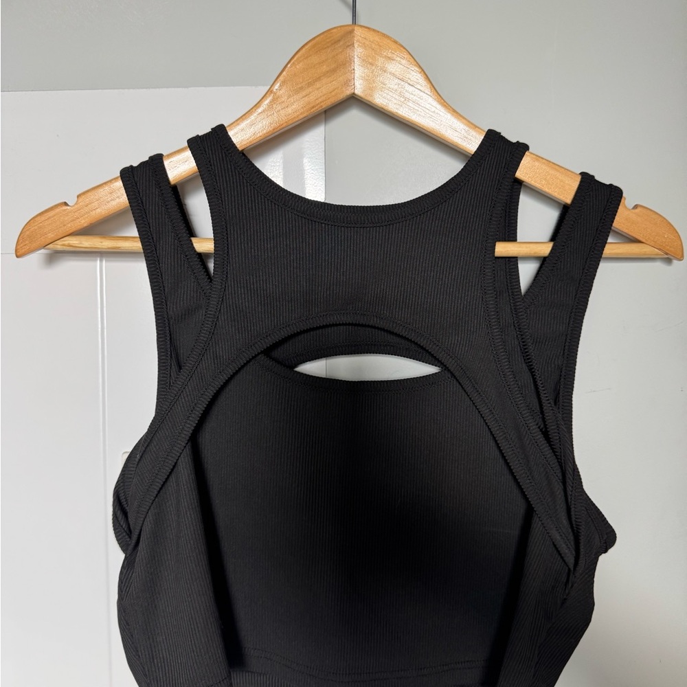 SHEIN Black Sleeveless Cutout Top